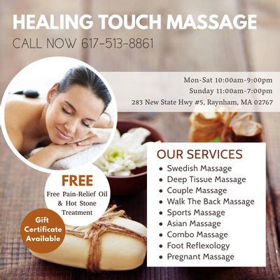 asian massage raynham ma|Healing Touch Massage, Raynham, MA .